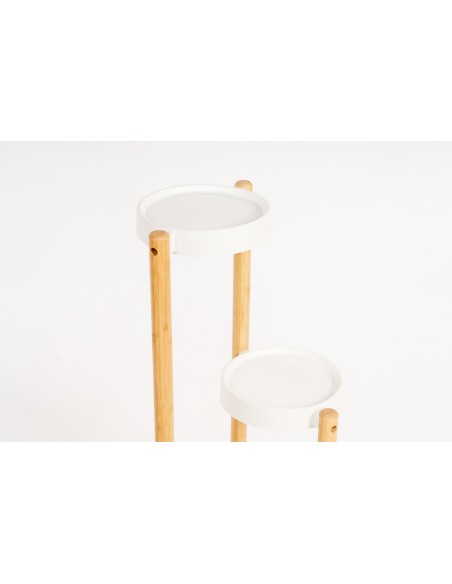 3-piętrowy kwietnik bambusowy biały Meven 26 cm x 50 cm x 80 cm 5905842530904 6