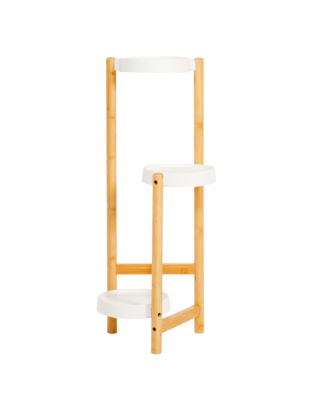 3-piętrowy kwietnik bambusowy biały Meven 26 cm x 50 cm x 80 cm 5905842530904 15