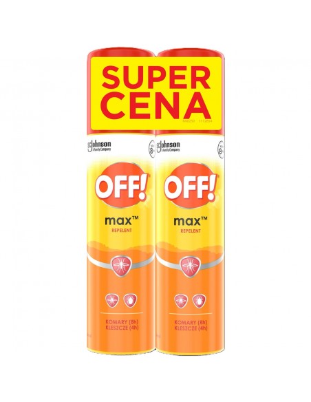 Dwupak aerozolu przeciw kleszczom i komarom OFF! Max 2x 100ml 5000204370478