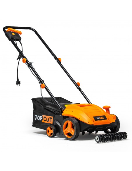 Mocny aerator-wertykulator elektryczny z koszem 30 L 1500 W 32 cm TOP CUT TC-AE1500-32 5905842525993 2