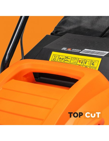 Mocny aerator-wertykulator elektryczny z koszem 30 L 1500 W 32 cm TOP CUT TC-AE1500-32 5905842525993 12