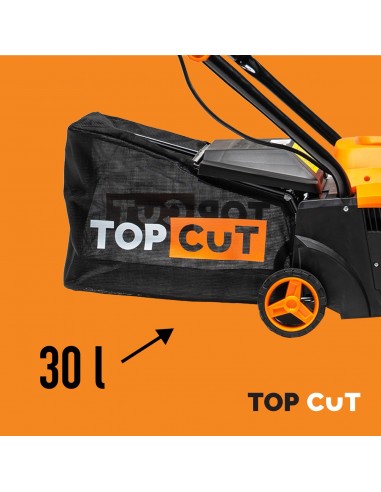Mocny aerator-wertykulator elektryczny z koszem 30 L 1500 W 32 cm TOP CUT TC-AE1500-32 5905842525993 16