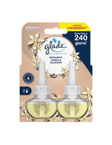 Podwójny zapas do elektrycznego odświeżacza powietrza Glade Romantic Vanilla Blossom 5000204334128