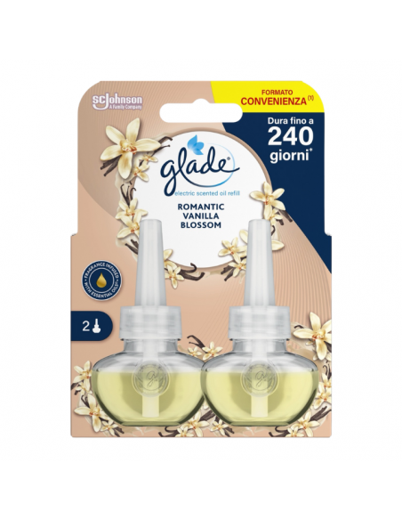 Podwójny zapas do elektrycznego odświeżacza powietrza Glade Romantic Vanilla Blossom - Odświeżacze elektryczne Podwójny zapas do elektrycznego odświeżacza powietrza Glade Romantic Vanilla Blossom 5000204334128