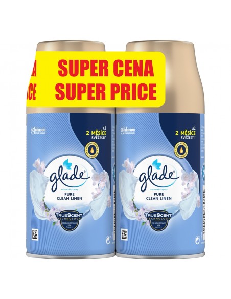 Podwójny zapas do automatycznego odświeżacza powietrza Glade Pure Clean Linen 5000204269055