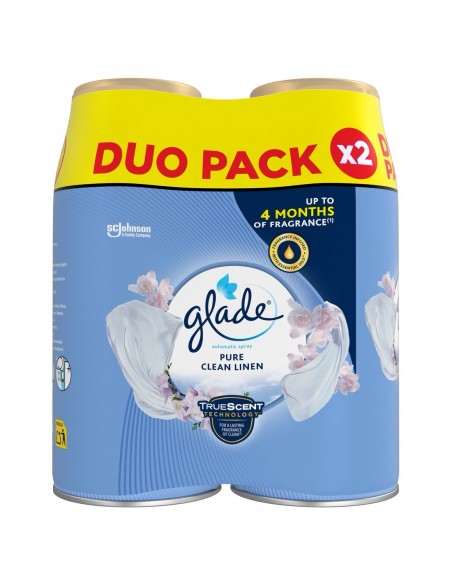 Podwójny zapas do automatycznego odświeżacza powietrza Glade Pure Clean Linen 5000204408140