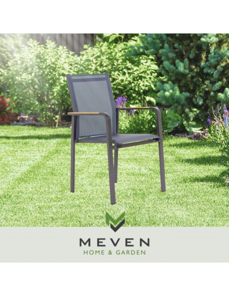 Wytrzymałe krzesła ogrodowe Kingston Meven 4 szt. 5905842515604 9
