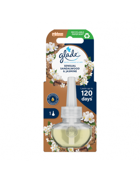 Zapas do elektrycznego odświeżacza powietrza Glade Romantic Vanilla Blossom & Sensual Sandalwood & Jasmine 5000204342048 2