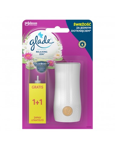 Skoncentrowany odświeżacz powietrza Glade Touch & Fresh zapach Relaxing Zen 10ml 5000204762174