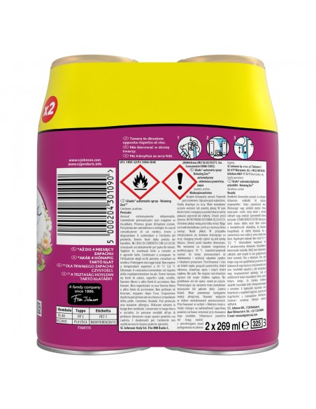 Podwójny zapas do automatycznego odświeżacza powietrza Glade Relaxing Zen 5000204301090 2