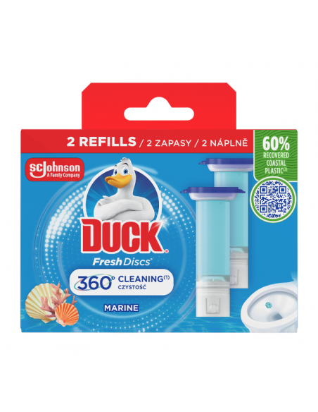 Zapas krążków do toalety o zapachu morskim Duck Fresh Discs 2x36 ml 