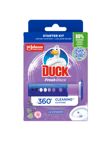 Żelowe krążki do toalety o zapachu lawendowym Duck Fresh Discs 