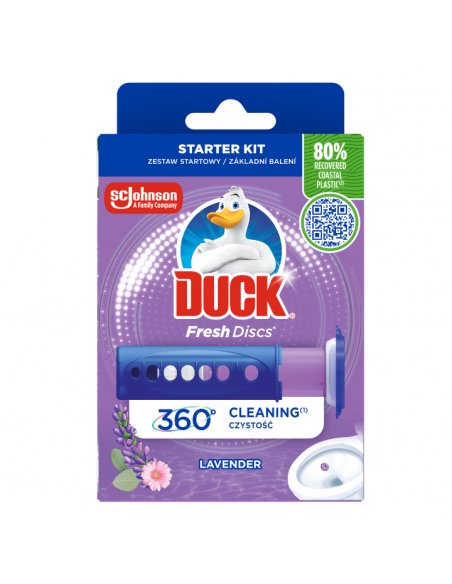 Żelowe krążki do toalety o zapachu lawendowym Duck Fresh Discs 