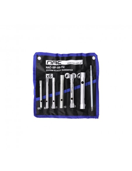 Zestaw kluczy rurowych w etui 6 szt. od 6x7 mm do 16x17 mm NAC-SP-S6-TU - Zestawy kluczy Zestaw kluczy rurowych w etui 6 szt. od 6x7 mm do 16x17 mm NAC-SP-S6-TU 5905842525382