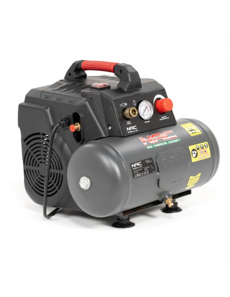 Kompresor bezolejowy z napędem bezpośrednim NAC OF-DDP-6-1.1-IN 6L 1100W 1,5HP 5905842511842 3