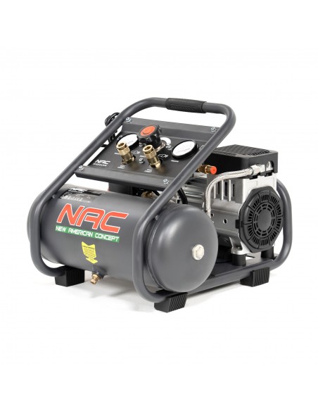 Cichy kompresor bezolejowy ręczny NAC OF-SLH-8-0.75-IN 8L 750W 1HP 5905842511835 2