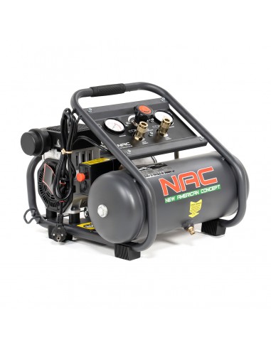 Cichy kompresor bezolejowy ręczny NAC OF-SLH-8-0.75-IN 8L 750W 1HP 5905842511835 3