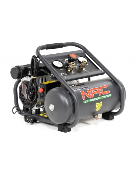 Cichy kompresor bezolejowy ręczny NAC OF-SLH-8-0.75-IN 8L 750W 1HP 5905842511835 3