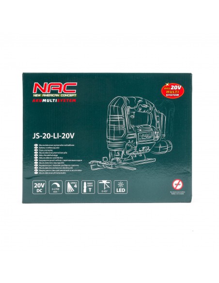 Akumulatorowa wyrzynarka z regulacją kąta cięcia NAC JS-20-LI-20V 5902490740082 5