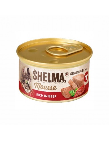 Bogaty w wołowinę z pomidorem i pietruszką mus dla dorosłych kotów Shelma 85g 8595606410589