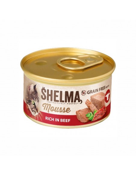 Bogaty w wołowinę z pomidorem i pietruszką mus dla dorosłych kotów Shelma 85g - Mokra karma dla kota Bogaty w wołowinę z pomidorem i pietruszką mus dla dorosłych kotów Shelma 85g 8595606410589