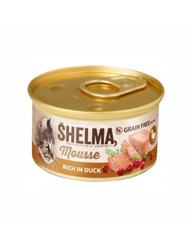 Bogaty w kaczkę z żurawiną i tymiankiem mus dla dorosłych kotów Shelma 85g 8595606410596