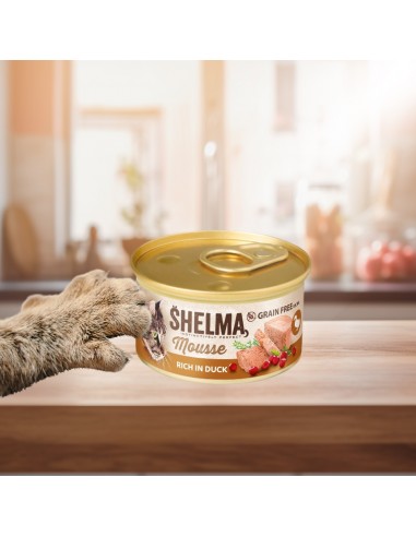 Bogaty w kaczkę z żurawiną i tymiankiem mus dla dorosłych kotów Shelma 85g 8595606410596 3