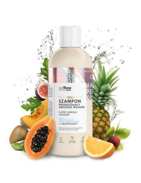 Peelingujący szampon przedłużający świeżość So!Flow 400 ml 5907618136969