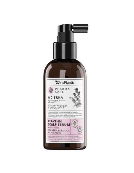 Wcierka do włosów wypadających Łopian, Rozmaryn + Kapsaicyna Pharma Care 150 ml 5907618135597