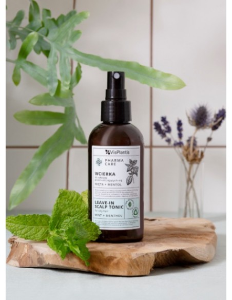 Wcierka do włosów przetłuszczających się Mięta, Szałwia + Mentol Pharma Care 150 ml 5907618135603 2