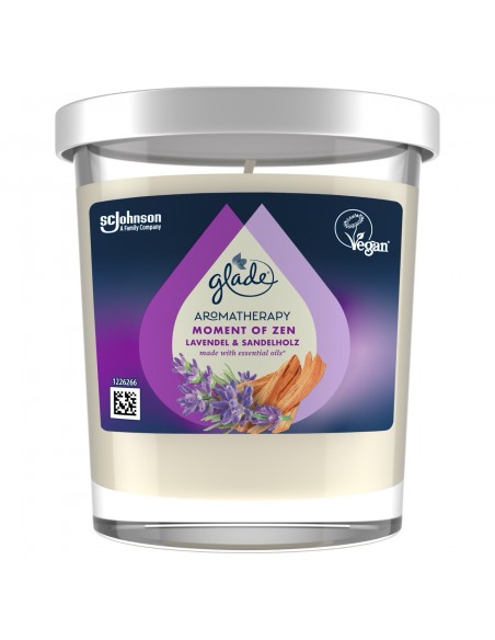 Lawendowa świeca zapachowa Glade Aromatherapy - Moment of Zen - Świece zapachowe Lawendowa świeca zapachowa Glade Aromatherapy - Moment of Zen 5000204364354