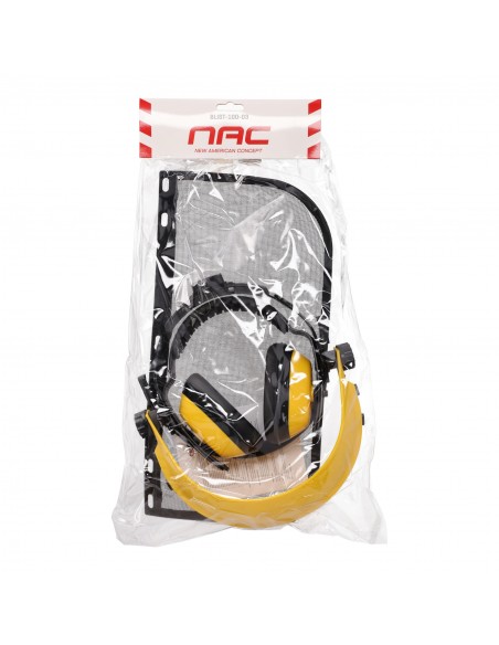 Przeciwodpryskowa przyłbica ochronna do koszenia z nausznikami ochronnymi NAC 5905842527546 7