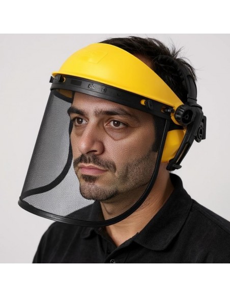 Przeciwodpryskowa przyłbica ochronna do koszenia z nausznikami ochronnymi NAC 5905842527546 9