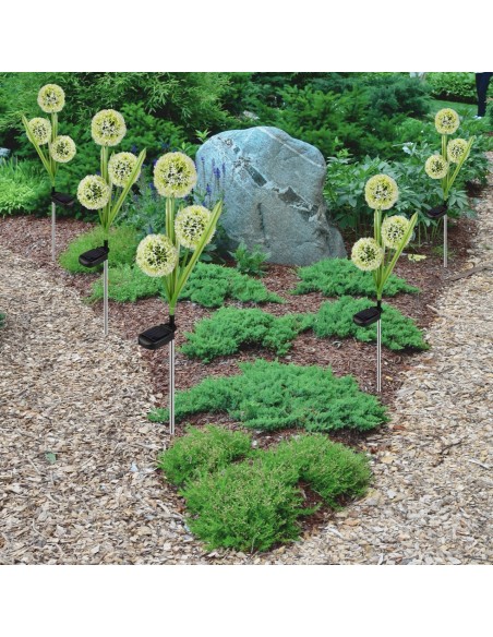 Ogrodowa lampa solarna wbijana z czujnikiem zmierzchu Kwiat czosnku Meven 5905842532298 3