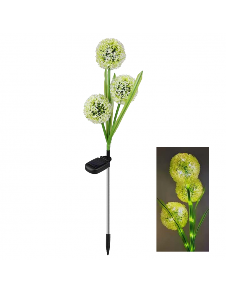 Ogrodowa lampa solarna wbijana z czujnikiem zmierzchu Kwiat czosnku Meven 5905842532298 8