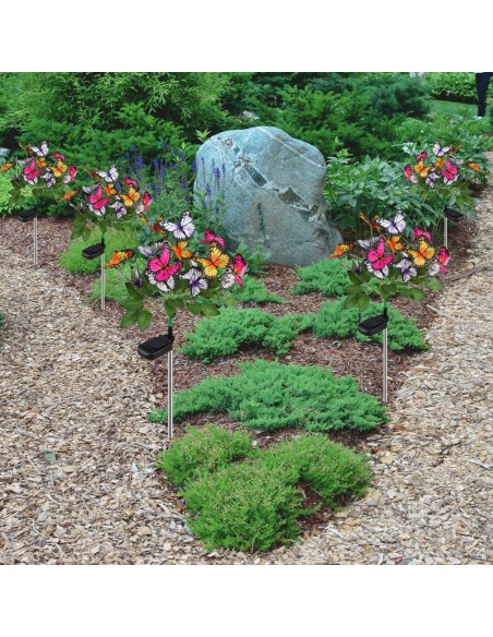 Ogrodowa lampa solarna wbijana z czujnikiem zmierzchu Bukiet motylków Meven 5905842532304 4