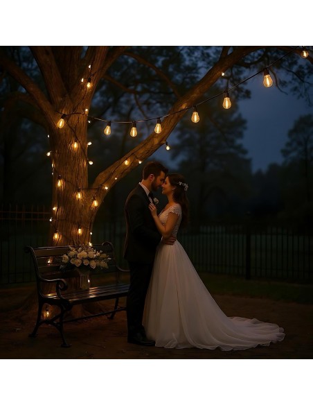 Girlanda ogrodowa świetlna o kolorze ciepłej bieli 10 m 20+2 żarówki Meven 5905842532328 6