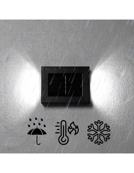 Ogrodowa lampa solarna ścienna z czujnikiem zmierzchu 4 LED 600 mAh Meven 5905842532212 4