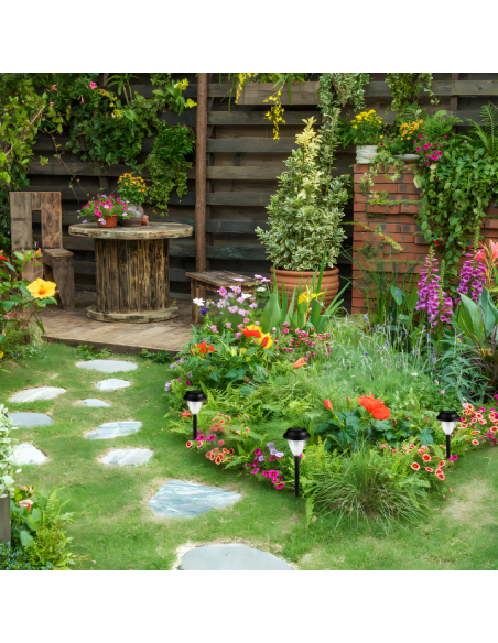 Ogrodowa lampa solarna wbijana z czujnikiem zmierzchu Mandala Meven 5905842532236 4