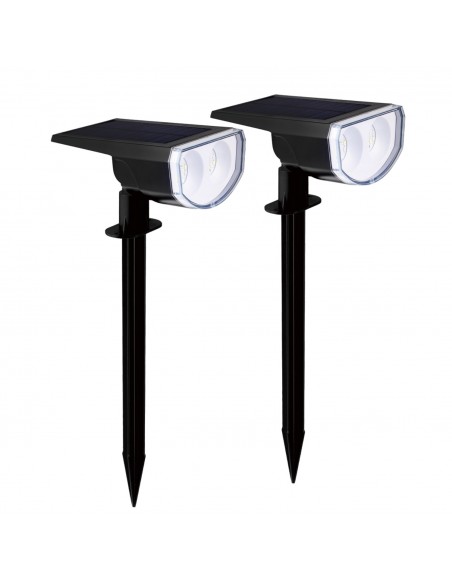 Lampa solarna, reflektor wielokolorowy z czujnikiem zmierzchu 38 LED RGB Meven 2 szt. 5905842532250