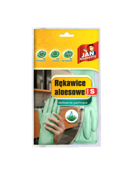 Uniwersalne rękawice do sprzątania aloesowe Jan Niezbędny rozmiar S 5900536256573