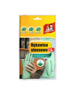 Uniwersalne rękawice do sprzątania aloesowe Jan Niezbędny rozmiar L 5900536256580