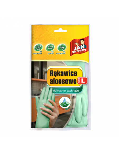 Uniwersalne rękawice do sprzątania aloesowe Jan Niezbędny rozmiar L 5900536256580