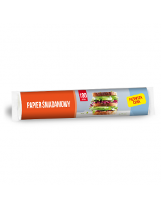 Papier śniadaniowy w rolce 23 cm x 30 cm Pierwsza Cena 100 szt. 5903936042135
