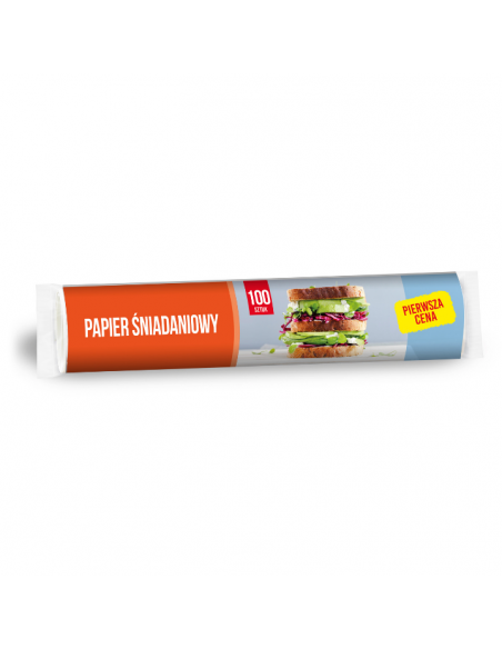 Papier śniadaniowy w rolce 23 cm x 30 cm Pierwsza Cena 100 szt. 5903936042135