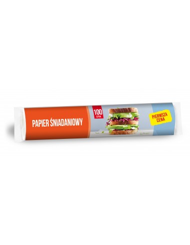 Papier śniadaniowy w rolce 23 cm x 30 cm Pierwsza Cena 100 szt. 5903936042135 2