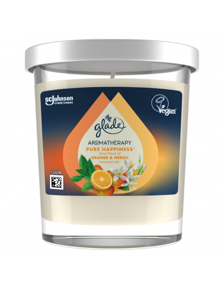 Świeca zapachowa z olejkami eterycznymi Glade Aromatherapy Pure Happiness 5000204364651