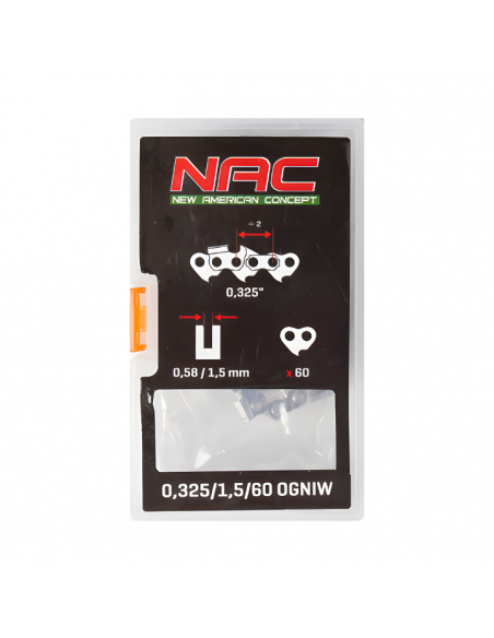 Oryginalny łańcuch tnący dla prowadnicy 14" 60 ogniwek NAC 5902490726550
