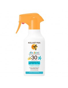 Wodoodporna emulsja przeciwsłoneczna dla dzieci w sprayu SPF30 Kolastyna 200 ml 5900536355382