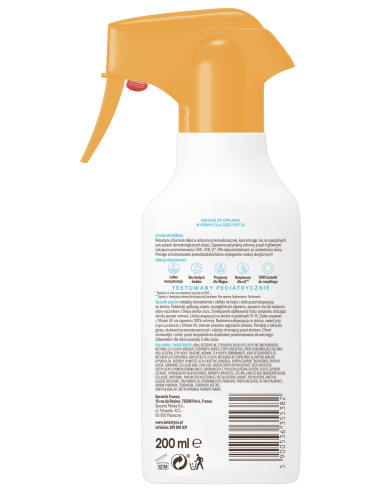 Wodoodporna emulsja przeciwsłoneczna dla dzieci w sprayu SPF30 Kolastyna 200 ml 5900536355382 7